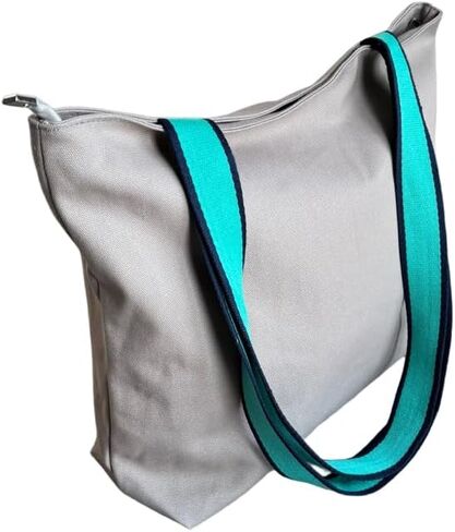 16OZ 100% Cotton Durable Large Multi Purpose Canvas Zipper Closure Lined Reusable Grocery Beach Diaper Casual Tote in Saudi Arabia