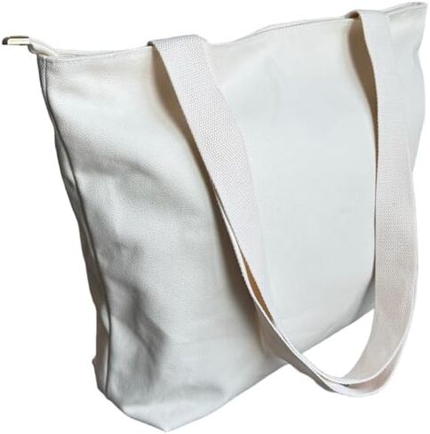 16OZ 100% Cotton Durable Large Multi Purpose Canvas Zipper Closure Lined Reusable Grocery Beach Diaper Casual Tote in Saudi Arabia