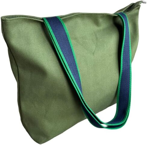 16OZ 100% Cotton Durable Large Multi Purpose Canvas Zipper Closure Lined Reusable Grocery Beach Diaper Casual Tote in Saudi Arabia