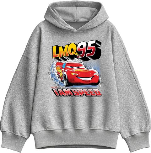 سيارات ديزني - Lightning McQueen Retro - سويت شيرت نسائي بقلنسوة من الصوف كبير الحجم in Saudi Arabia