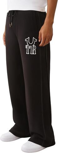 True Religion Men’s Rib Stitch Dept Baggy Sweatpants – Comfortable & Warm Jogger Pants with Soft Fit in Saudi Arabia