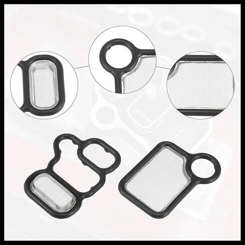VTEC Solenoid Gasket Spool Valve Filter Screen Fit for Honda CRV with O-Ring - Pack of 3 Black Durable Material in Saudi Arabia