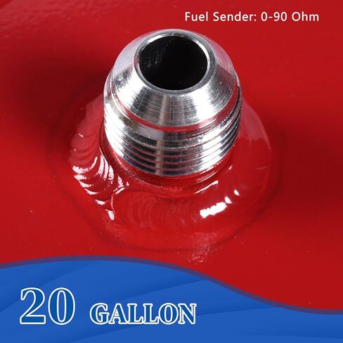 20 Gallon Fuel Cell Aluminum Fuel Tank 80L Universal Racing Street Drift Strip Fuel Gas Tank with Level Sensor - Red in Kuwait