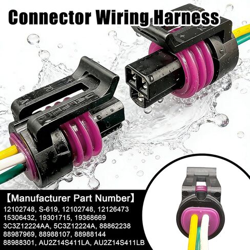 1845428C92 مستشعر ضغط حقن الوقود مع حزام الأسلاك متوافق مع Ford E-350 E-450 F-250 350 450 550 & International CF500 600 RXT DuraStar #يستبدل 1845428C92 12102748 in Kuwait
