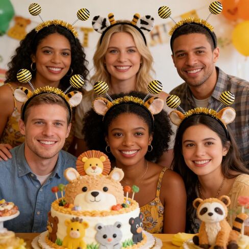 Bee Tentacle Headbands 2PCS Bee Antenna Ball Headbands Yellow Bee Hair Bands for Halloween Birthday Party Supplies in Saudi Arabia