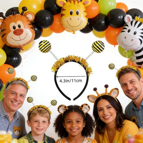 Bee Tentacle Headbands 2PCS Bee Antenna Ball Headbands Yellow Bee Hair Bands for Halloween Birthday Party Supplies in Saudi Arabia