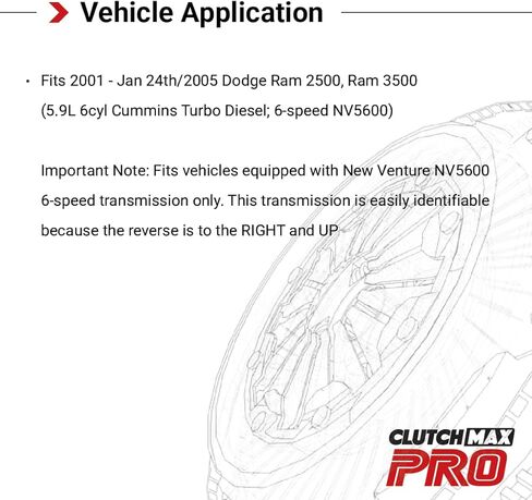 CMP Stage 3 Clutch Kit with Flywheel with Clutch Fork Fits Dodge 2001-1/2005 Ram 2500 3500 5.9L 6cyl Cummins Turbo Diesel 6-speed NV5600 in Saudi Arabia