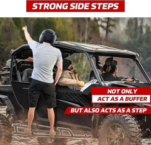 Nerf Bars Rock Sliders لـ Polaris General، مصد جانبي للأنابيب الفولاذية شديدة التحمل، خطوات جانبية لحماية الفرشاة لملحقات Polaris General XP 4 1000 2017-2026، استبدال #2881992 in Saudi Arabia