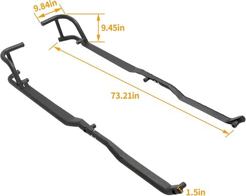 زوج Nerf Bar Rock Sliders Tree Kickers متوافق مع 2019-2025 Polaris Ranger Crew XP 1000 خطوات جانبية فولاذية مطلية بالمسحوق يسار + يمين in Saudi Arabia