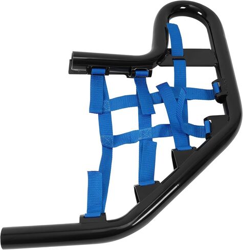 شريط ATV Nerf متوافق مع 2001-2005 Yamaha Raptor 660 / 660R Side Step Nerf Bar مع شبكات حزام بلاستيكية من الألومنيوم الأزرق مطلية بمسحوق أسود in Saudi Arabia