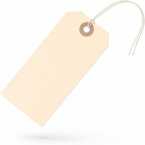 علامات تعليق ممتازة مع سلسلة - صندوق يحتوي على 100 بطاقة #5-4.75 بوصة × 2.375 بوصة - علامات سلسلة لوضع العلامات مع العيينة المعززة والسلسلة المرفقة in Kuwait