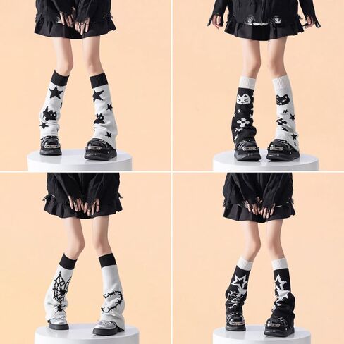 Kawaii Leg Warmers for Women,Cute Y2k Baggy Leg Warmers Wide Legged Pile Socks for Women Girls in Saudi Arabia
