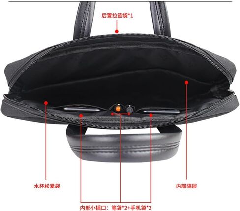 Briefcase Large Capacity Business Portable File Bag Portable Office Thickened Shoulder Strap Conference Bag in Saudi Arabia