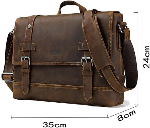 Cowhide Men's Portable Business Briefcase Large Capacity Men's Cross-body Bag in Saudi Arabia
