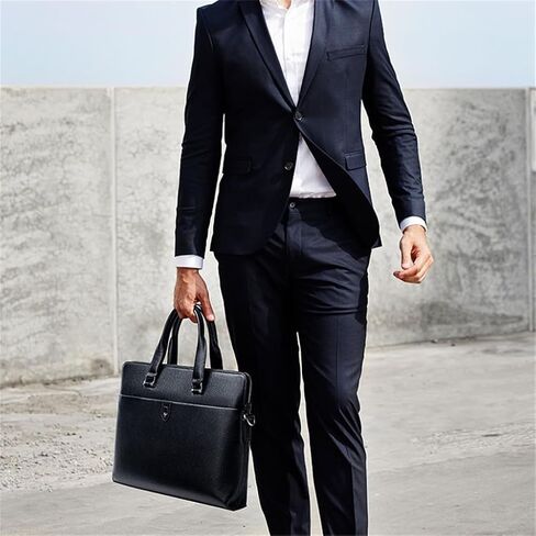 Men's Handbag Cowhide Fashion Casual Computer Business Briefcase Male in Saudi Arabia