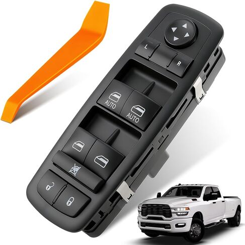 مفتاح النافذة يناسب Chrysler Town & Country (2012-2015)، Dodge Grand Caravan (2012-2015)، Ram 1500 2500 (2013-2015)، Ram 3500 (2015) جانب السائق الأمامي، يستبدل 68110867AA، 68110867AB in Saudi Arabia