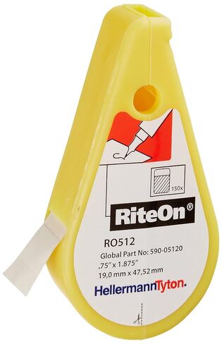 HellermannTyton RO512 Rite-On موزع ملصقات ذاتي التصفيح، 0.75 بوصة × 0.5 بوصة × 1.875 بوصة، فينيل، أبيض (عبوة من 150 قطعة) in Kuwait