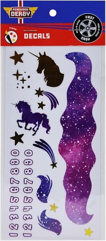 BSA Pinewood Derby Car Peel N' Stick Decal Sticker - Unicorn Galaxy Boy Scouts of America in Kuwait