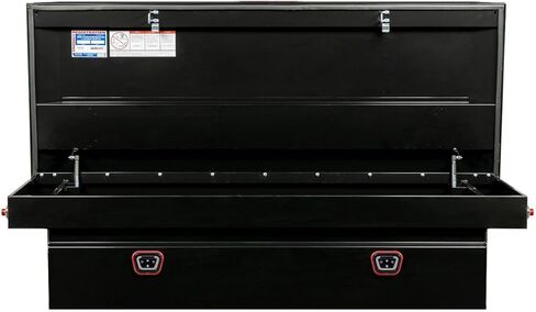 Weather Guard Model 116-5-04 Saddle Truck Box, Steel, for Full Size Trucks, Extra Wide, Gloss Black, 15.5 cu ft Capacity in Saudi Arabia