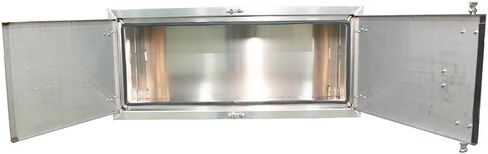 Mytee Products Trailer Tool Box KIT (18"x18"x60") Aluminum Mirror Finish w/Paddle Lock Tool Box Double Door Barndoor And Mounting Brackets (18"x18") in Saudi Arabia