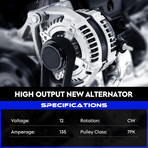 استبدال المولد الجديد لهوندا CR-V 2.4L 2015-2019، لـ Acura ILX 2.4L 2016-2022، لـ TLX 2.4L 2015-2020، 135Amp 12V، يستبدل 21154، A6504S، 104211-3470، 104211-3471، 210-0809، 400-52475R in Saudi Arabia