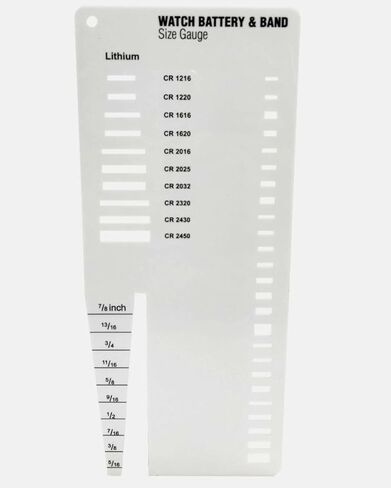 Watch Battery Sizer Chart Watch Band Measuring Tool in Saudi Arabia