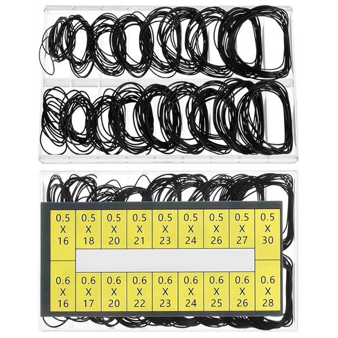 198 Pcs O Ring Watch Gasket Rubber Seal 18 Sizes Watch Back Replacement O Ring Gasket Rubber Watches Sealing Rings for Watches Repair in Saudi Arabia