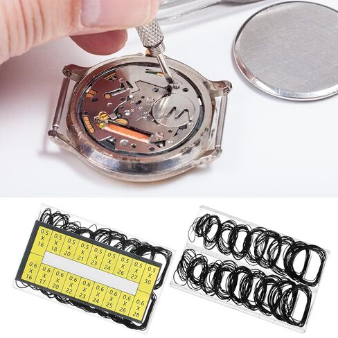 198 Pcs O Ring Watch Gasket Rubber Seal 18 Sizes Watch Back Replacement O Ring Gasket Rubber Watches Sealing Rings for Watches Repair in Saudi Arabia