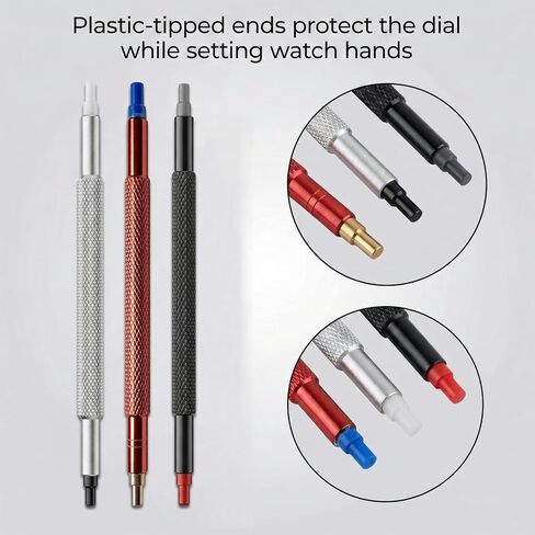Watch Hand Presser and Remover Tool Set, Professional Watch Hand Repair Kit for Watchmakers, Precision Setting Tool with Stainless Steel Tips, 7-Piece Set in Kuwait