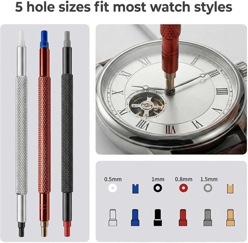 Watch Hand Presser and Remover Tool Set, Professional Watch Hand Repair Kit for Watchmakers, Precision Setting Tool with Stainless Steel Tips, 7-Piece Set in Kuwait