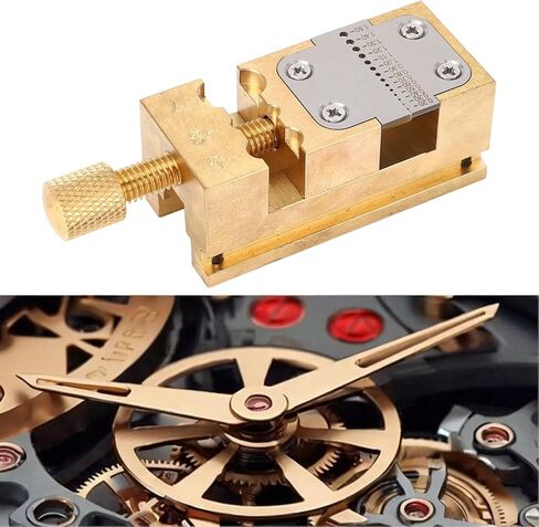 Watch Repair Vise Clamp Tool Kit Pointer Tube Clamp, Brass Precision Holder for Watch Hands Wheels 0.2-1.5mm Hole Dia Compact Design for Watchmakers Hobbyists in Saudi Arabia