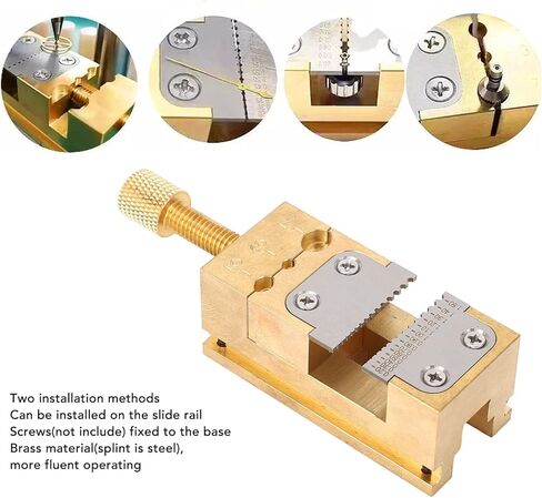 Watch Repair Vise Clamp Tool Kit Pointer Tube Clamp, Brass Precision Holder for Watch Hands Wheels 0.2-1.5mm Hole Dia Compact Design for Watchmakers Hobbyists in Saudi Arabia