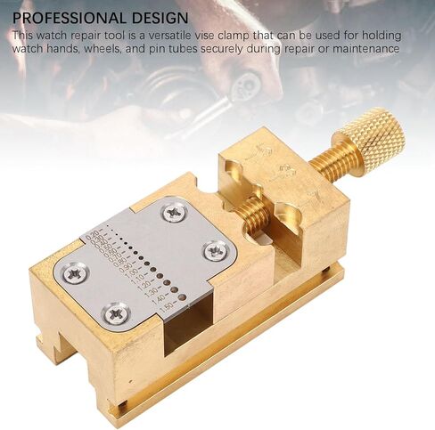 Watch Repair Vise Clamp Tool Kit Pointer Tube Clamp, Brass Precision Holder for Watch Hands Wheels 0.2-1.5mm Hole Dia Compact Design for Watchmakers Hobbyists in Saudi Arabia