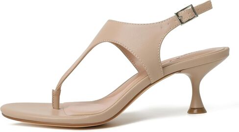 vivianly Kitten Heels for Women Dressy Thong Sandals Slip-On Summer Flip Flop Heels with Soft Straps & Low Block Heel for Women, Comfortable for Party Daily in Saudi Arabia