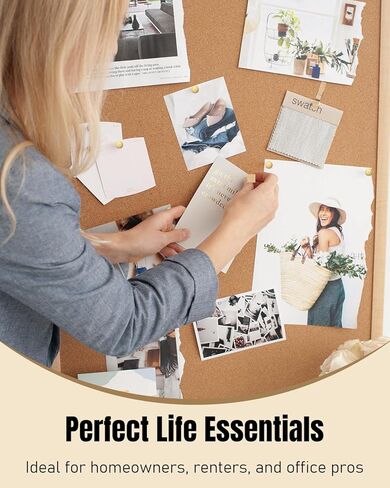 Uniclife 145 قطعة دبابيس دفع للوحة الإعلانات ولوحة الفلين، مسامير إبهام خشبية للجدار، دبابيس دفع لطيفة مزخرفة، مجموعة خطافات إبهام للصور والصور والفن والديكور، 5 أنماط in Saudi Arabia