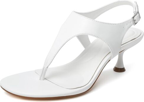 vivianly Kitten Heels for Women Dressy Thong Sandals Slip-On Summer Flip Flop Heels with Soft Straps & Low Block Heel for Women, Comfortable for Party Daily in Saudi Arabia