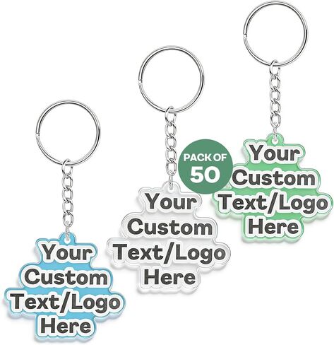 Custom Logo Acrylic Keychains, Personalized Key Tags Bulk, Custom Shapes, Printed Keychains for Corporate Giveaways in Kuwait