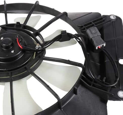 Radiator Cooling Fan Assembly Compatible with 2003-2006 for Honda for Element 2.4L 2002-2006 for Honda for CR-V 2.4L, Black Radiator Fan Direct Fit Replacement for Engine Cooling Fan in Saudi Arabia