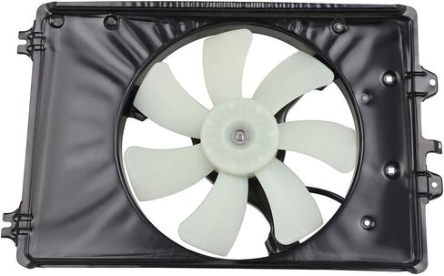 Radiator Cooling Fan Assembly Compatible with 2009-2015 for Honda for Pilot 3.5L, Black&White Radiator Fan Direct Fit Replacement for Engine Cooling Fan in Saudi Arabia