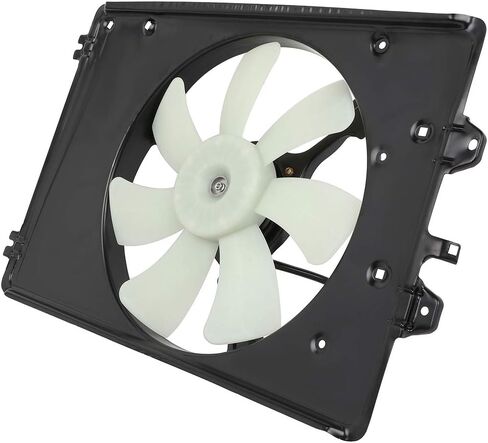Radiator Cooling Fan Assembly Compatible with 2009-2015 for Honda for Pilot 3.5L, Black&White Radiator Fan Direct Fit Replacement for Engine Cooling Fan in Saudi Arabia