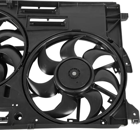 Cooling Fan Assembly Compatible with 2017-2020 for Lincoln for Continental 3.7L 2017-2019 for Ford for Fusion 2.7L, Black Radiator Fan Direct Fit Replacement for Engine Cooling Fan in Saudi Arabia