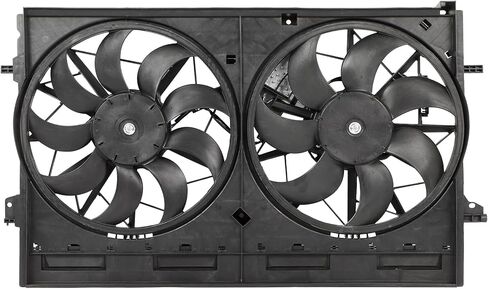 Radiator Cooling Fan Assembly Compatible with 2021-2023 for Nissan for Rogue 2.5L, Black Radiator Fan Direct Fit Replacement for Engine Cooling Fan in Saudi Arabia