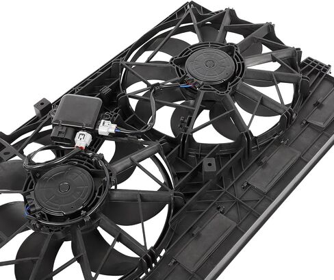 Radiator Cooling Fan Assembly Compatible with 2021-2023 for Nissan for Rogue 2.5L, Black Radiator Fan Direct Fit Replacement for Engine Cooling Fan in Saudi Arabia