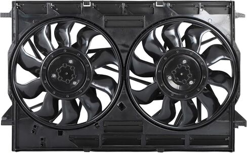 Radiator Cooling Fan Assembly Compatible with 2018-2023 for Audi for SQ5 3.0L 2018-2023 for Audi for Q5 2.0L, Black Radiator Fan Direct Fit Replacement for Engine Cooling Fan in Saudi Arabia