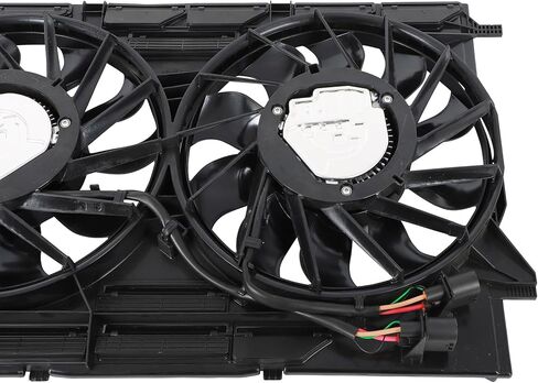 Radiator Cooling Fan Assembly Compatible with 2018-2023 for Audi for SQ5 3.0L 2018-2023 for Audi for Q5 2.0L, Black Radiator Fan Direct Fit Replacement for Engine Cooling Fan in Saudi Arabia