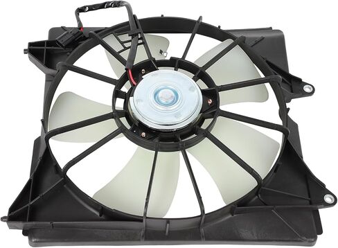 مجموعة مروحة التبريد متوافقة مع 2010-2011 لهوندا لـ Accord Crosstour 3.5L 2012-2015 لهوندا لـ Crosstour 3.5L، مروحة مشعاع باللونين الأبيض والأسود تناسب مباشرة استبدال مروحة تبريد المحرك in Saudi Arabia
