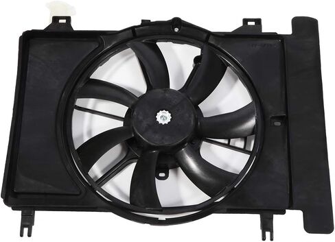 Radiator Cooling Fan Assembly Compatible with 2007-2018 for Toyota for Yaris 1.5L, Black Radiator Fan Direct Fit Replacement for Engine Cooling Fan in Saudi Arabia