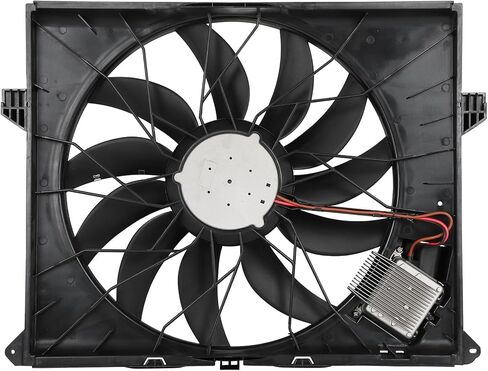 مجموعة مروحة التبريد متوافقة مع 2008-2012 لمرسيدس بنز لـ GL550 5.5L 2010-2012 لمرسيدس بنز لـ GL350 3.0L، مروحة مشعاع سوداء مناسبة مباشرة للاستبدال لمروحة تبريد المحرك in Saudi Arabia
