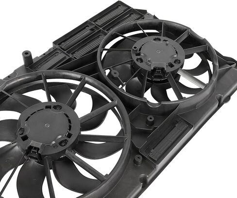Radiator Cooling Fan Assembly Compatible with 2016-2019 for Ford for Explorer 2.3L 2014-2019 for Police Interceptor Utility 3.5L, Black Radiator Fan Replacement for Engine Cooling Fan in Saudi Arabia