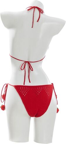 haikyuu Women Strawberry Bikini Crochet Swimsuit Tie Side Two Piece Bathing Suit Halter Triangle Cute Swimwear in Saudi Arabia
